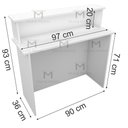 Ver imagem 4 de BALCÃO APOIO LOJA M22.2020.B 100% MDF(CAIXA, LOJA, ORGANIZA) MUNDI MOVEIS Branco