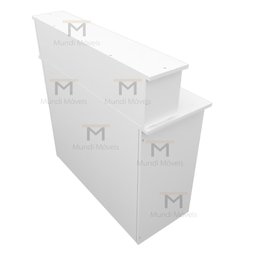 BALCÃO APOIO LOJA M22.2020.B 100% MDF(CAIXA, LOJA, ORGANIZA) MUNDI MOVEIS Branco - 3