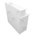 Ver imagem 3 de BALCÃO APOIO LOJA M22.2020.B 100% MDF(CAIXA, LOJA, ORGANIZA) MUNDI MOVEIS Branco