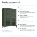 Ver imagem 6 de Cristaleira Bend Vidro Canelado Incolar Musgo com Pé Preto