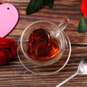 Ver imagem 7 de Xicara Coracao Vidro Duplo 260ml Grande Cafe Cha Coracao Caneca com Alca Romantica Copo Capuccino Vi