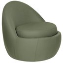 Ver imagem 1 de Poltrona Decorativa Orgânica Kaira Base Fixa Linho Verde Claro - Casaepoltrona