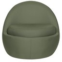 Ver imagem 6 de Poltrona Decorativa Orgânica Kaira Base Fixa Linho Verde Claro - Casaepoltrona