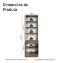Ver imagem 3 de Kit Balcão + Cristaleira 70 Cm Vik Madesa 02 Rustic/azul