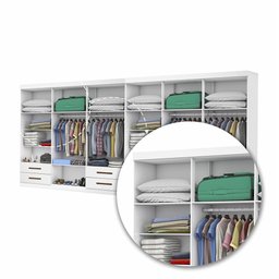 Closet Casal Duplo Lu 12 Portas 8 Gavetas - 6