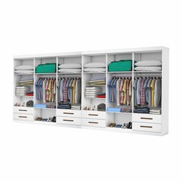 Closet Casal Duplo Lu 12 Portas 8 Gavetas - 2