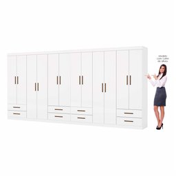 Closet Casal Duplo Lu 12 Portas 8 Gavetas - 4