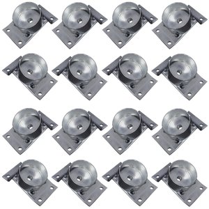 Kit 16 Chapinhas Chapa Inclinada 15º com Tubo Fixação Pés Palito Rosca 5/16 Zincada