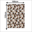 Ver imagem 4 de Tapete Jacquard Antiderrapante 1,32x1,00 Dallas Caramelo