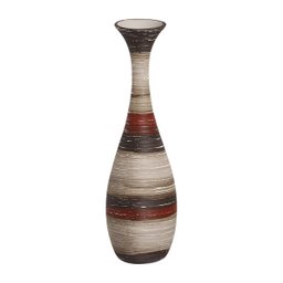 Vaso Decorativo de Mesa Textura Rústica Vermelho e Palha Vanguard G Terracota - 1