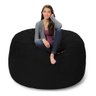 Puff Grande Redondo Gigante sem Enchimento em Suede 1M para Sala - Preto - 1