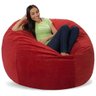 Puff Grande Redondo Gigante sem Enchimento em Suede 1M para Sala - Vermelho - 2