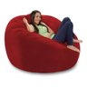 Puff Grande Redondo Gigante sem Enchimento em Suede 1M para Sala - Vermelho - 3