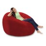 Puff Grande Redondo Gigante sem Enchimento em Suede 1M para Sala - Vermelho - 1