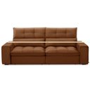 Ver imagem 3 de Sofá Retrátil Reclinável para Sala 3 Lugares 210cm Asaph F04 Veludo Terracota - Lyam Decor