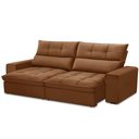 Ver imagem 7 de Sofá Retrátil Reclinável para Sala 3 Lugares 210cm Asaph F04 Veludo Terracota - Lyam Decor