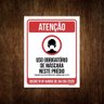 Placa Uso Obrigatório Máscara Estabelecimento Comércio 27x35 - 1