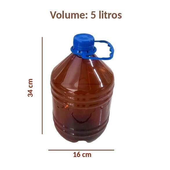 Garrafa Growler Pet 5l com Tampa Cega e Alça e Bocal de 48mm - 3