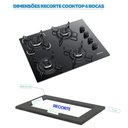 Ver imagem 4 de Cooktop Fogão Itatiaia Essencial 4 Bocas Vidro Temperado Preto Bivolt