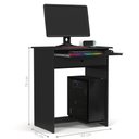 Ver imagem 2 de Mesa de Computador Escrivaninha com Gaveta Barcelona Preto