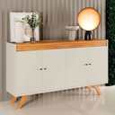 Ver imagem 1 de Buffet 4 Portas Sevilha 1600 - Off White/naturalle - Mavaular