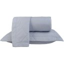 Ver imagem 5 de Kit Colcha Casal 200 Fios Lisa 100% Algodão 220x240cm Cinza Fog