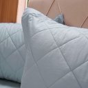 Ver imagem 2 de Kit Colcha Casal 200 Fios Lisa 100% Algodão 220x240cm Cinza Fog