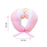 Almofada Amamentação Estampada Bebê Menina com Enchimento e Zíper - Ursinha Pérola - 4