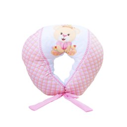 Almofada Amamentação Estampada Bebê Menina com Enchimento e Zíper - Ursinha Pérola - 1