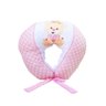 Almofada Amamentação Estampada Bebê Menina com Enchimento e Zíper - Ursinha Pérola - 1