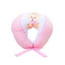 Ver imagem 1 de Almofada Amamentação Estampada Bebê Menina com Enchimento e Zíper - Ursinha Pérola
