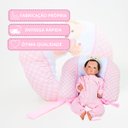 Ver imagem 5 de Almofada Amamentação Estampada Bebê Menina com Enchimento e Zíper - Ursinha Pérola