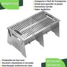 Churrasqueira Grill Portátil para Camping Inox a Carvão Fs - 7