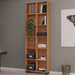 Estante para Livros Colmeia 12 Nichos 100% Mdf Freijó C56 - Pradel - 1