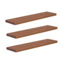 Ver imagem 2 de Kit 3 Prateleiras 60 x 20cm Freijó Suporte Invisível