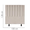Ver imagem 3 de Cabeceira Estofada Solteiro 100CM Karla Suede Bege - D A DECOR D&A Decor