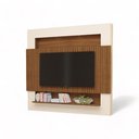 Ver imagem 2 de Painel para TV Riviera 75 217cm MDF Ripado Carvalho e Off White Luapa Móveis