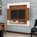 Ver imagem 1 de Painel para TV Riviera 75 217cm MDF Ripado Carvalho e Off White Luapa Móveis