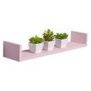Ver imagem 1 de Prateleira U 70 x 10cm Rosa Claro Suporte Invisível
