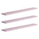 Ver imagem 2 de Kit 3 Prateleiras 70 x 10cm Rosa Claro Suporte Invisível