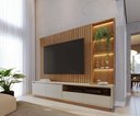 Ver imagem 1 de Estante Home Theater Cancún Freijó Off White Matte - Colibri