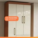 Ver imagem 5 de Guarda Roupas Solteiro Maya 4 Portas 2 Gavetas MDP Madeirado Areia Aramóveis