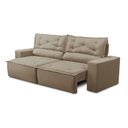 Ver imagem 5 de Sofá Retrátil e Reclinável 3 lugares com Molas 2,00m Laura Suede Capuccino Madelina