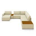 Ver imagem 6 de Sofá de Canto Decorativo Sala de Estar 715cm Modulado Takashi com Chaise e Puffs Bouclê Bege G45-gr
