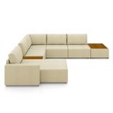 Ver imagem 5 de Sofá de Canto Decorativo Sala de Estar 715cm Modulado Takashi com Chaise e Puffs Bouclê Bege G45-gr