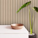 Ver imagem 2 de Papel de Parede Adesivo Madeira Ripada Creme Gh Papel de Parede 3,3m