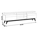 Ver imagem 2 de Rack Bancada 2 Gavetas com Nicho 180cm Amy Off White/Nature - Gran Belo