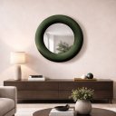 Ver imagem 1 de Espelho Decorativo Madrid Veludo 60cm Verde Escuro