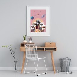 Quadro a União Faz a Força - 60x48cm:madeira Branca - 2