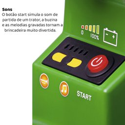 Mini Trator Elétrico Infantil Peso Máximo até 15kg 6v John Deere Peg Perego - 6 Mini Trator Elétrico Infantil Peso Máximo até 15kg 6v John Deere Peg Perego - 6